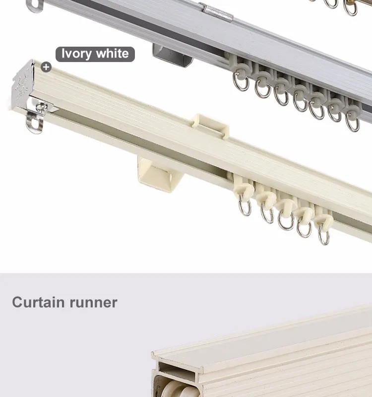 Szone Project slient design heavy duty aluminium curtain track in stock