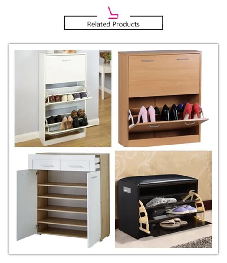 Classic Wood Soft Cushion Design Shoe Cabinet With Seat