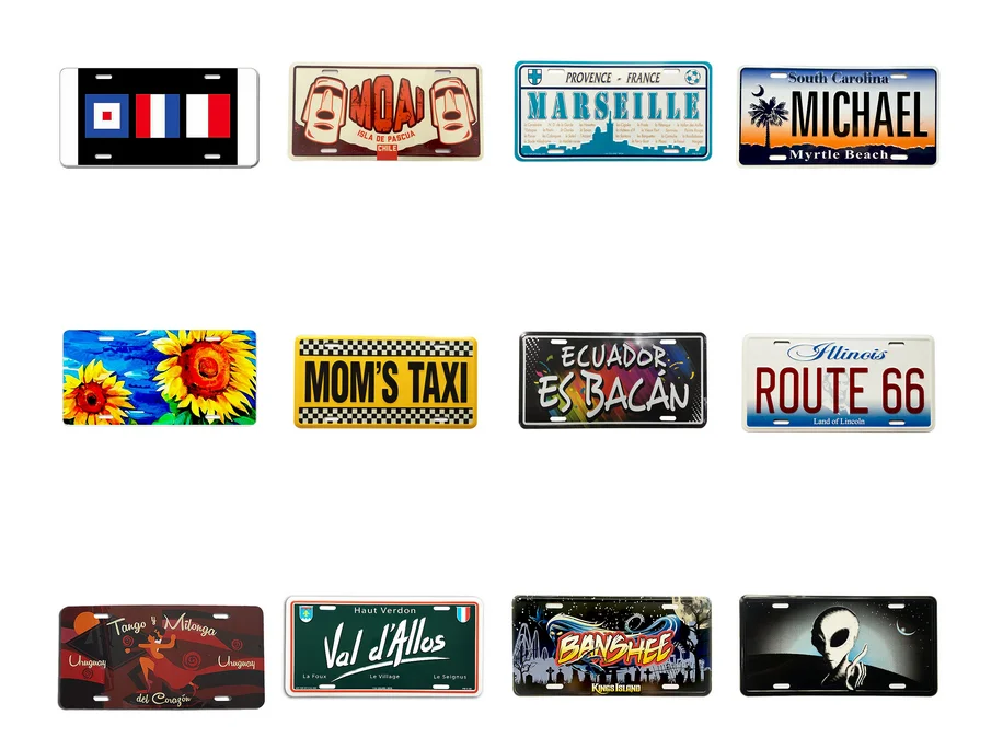 Factory Custom License Plate Souvenir Embossed China Car Number Plate