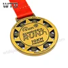 WTD 8 Years Medal 10KM Run Metal Medal Soft Enamel Cute Cartoon Shape Sun Moon Medals
