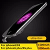 2016 Ultra thin External Battery Smart Phone Cases For iPhone6 6sPlus 6Plus Backup Charger Back Cover Power Bank Battery 1500mAh