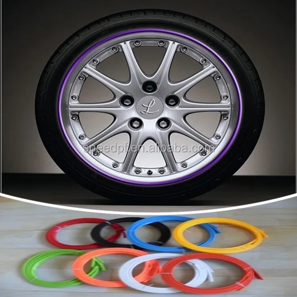 Diy High Flexible Pa66 Car Tire Metal Rim Protective Strips Auto Wheel