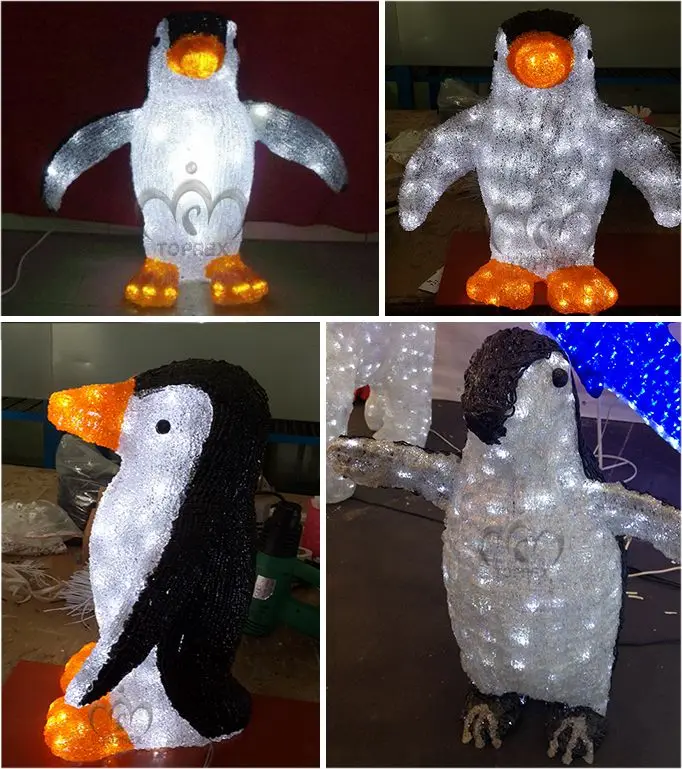 Led Penguin Christmas Lights Acrylic Xmas Decorations Buy Acrylic