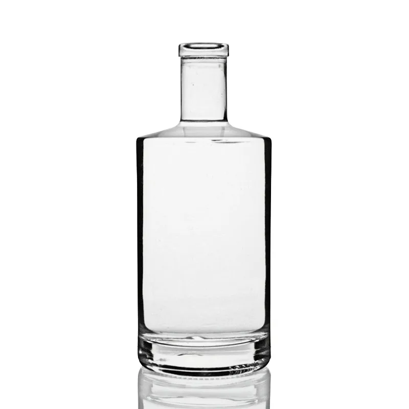 Wholesale Round Extra White Clear Flint Empty Cork Stopper Vodka Glass