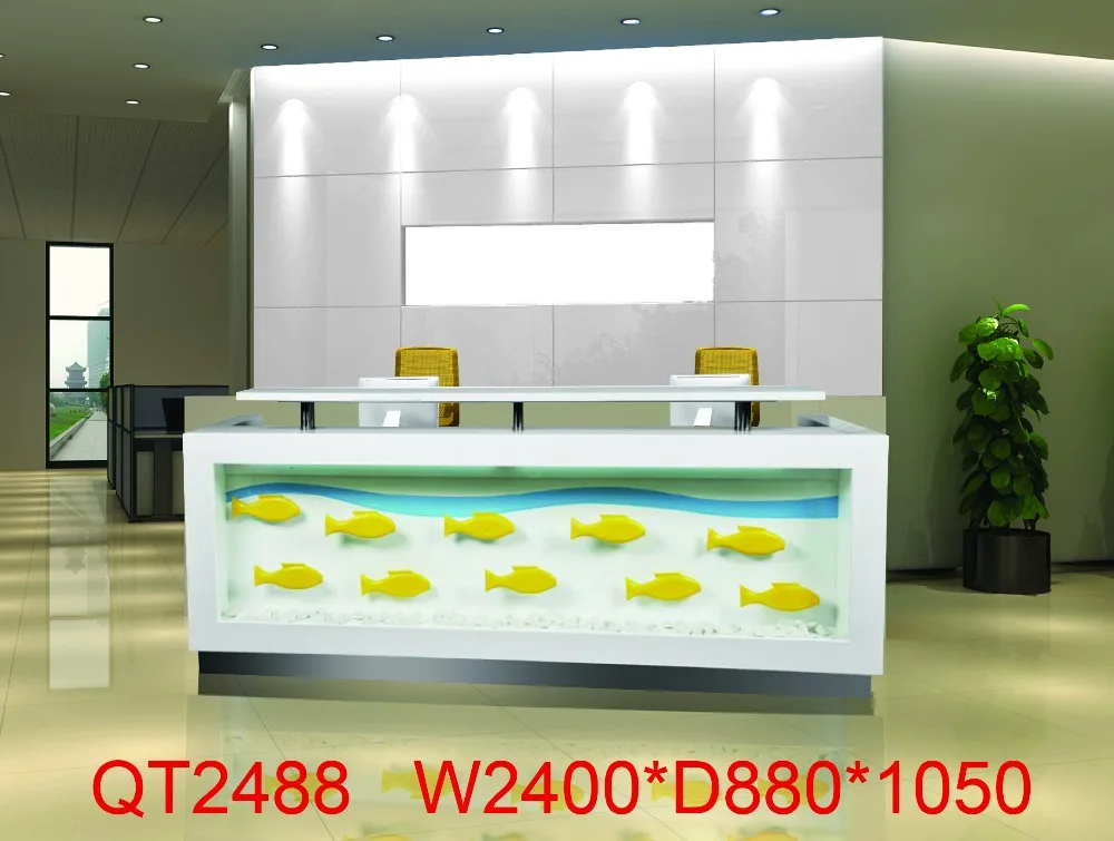 New Beautiful Fashion Front Desk Furniture White Salon Reception Desk