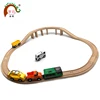 Children wholesale wooden toy train model set/wooden railway train