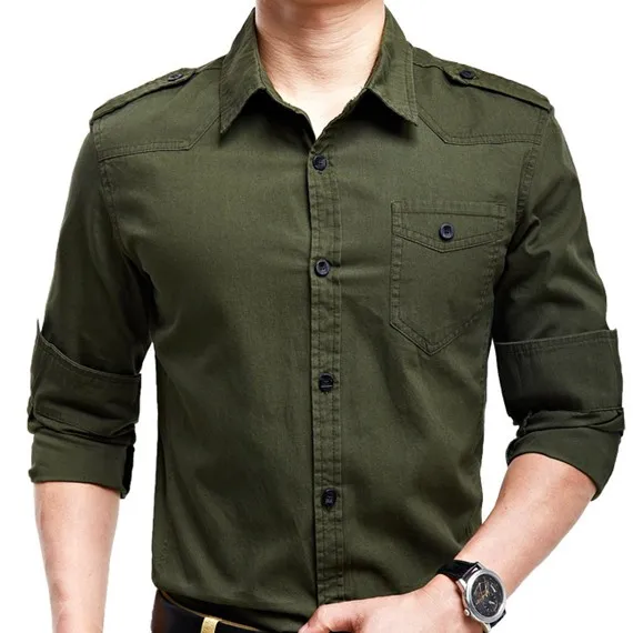 camisas militares hombre