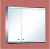 Medicine Cabinets Bright Stainless Steel Double Medicine Cabinet Silver Painted Mirrored Cabinet