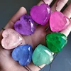 factory wholesale candy color heart fusion stone necklace