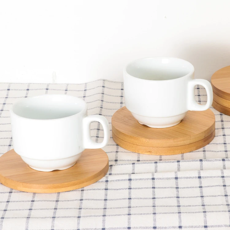 Buy Wholesale China 100% Natural Customized Kitchen Round Tea Cup Pads Set  Bamboo Wood Placemats Coasters For Drinks & Round Bamboo Placemats at USD 3