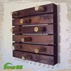 Vintage Handmade Pallet Wooden Necklace Stand Holder,Antique Custom Jewelry Display with Hooks,Rustic Wall Earring Rack