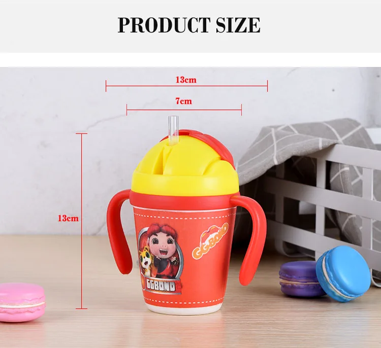 Baby Bamboo Water Bottle New Product Ideas 2019 Home Kitchen Gadget Insulation Children Drinking Cup With Silica gel Straw