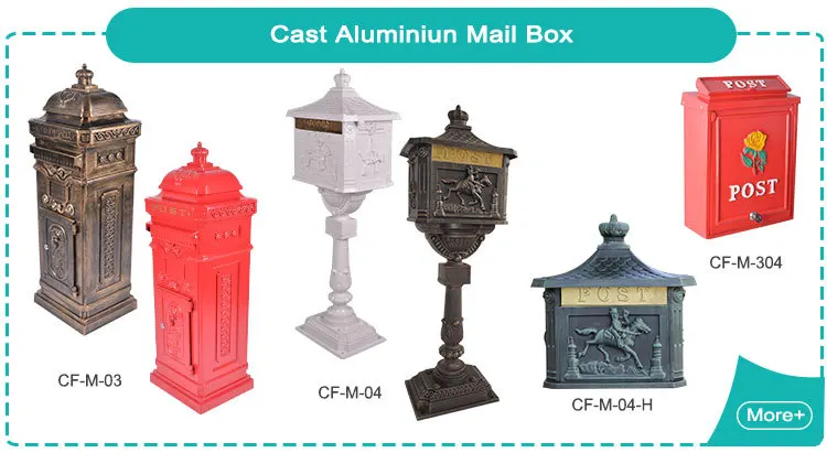 Post Box/Mail Box Freestanding Cast Aluminium Letter Box in White