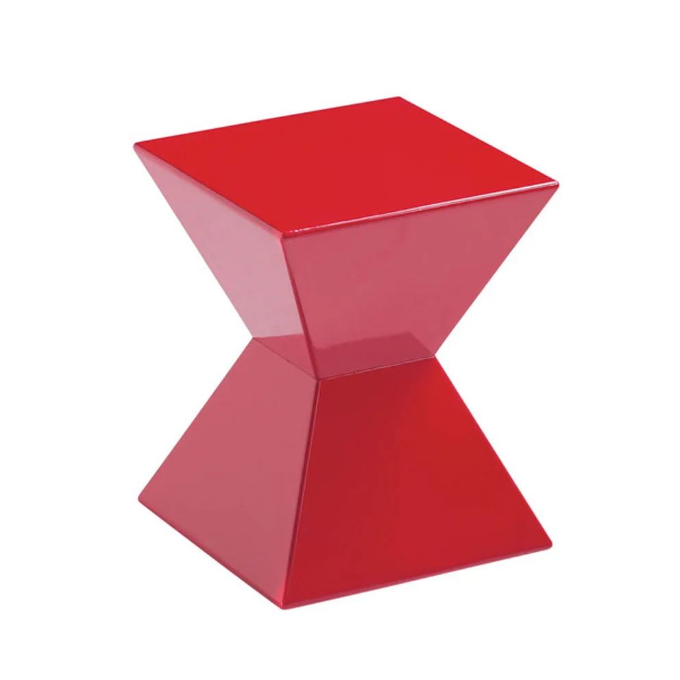 High Gloss Red Acrylic End Table Lucite Coffee Chair Office