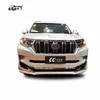 High quality pp material body kit for Toyota Prado 2010-2017 upgrade to 2018 Headlights bumper fender taillight hood
