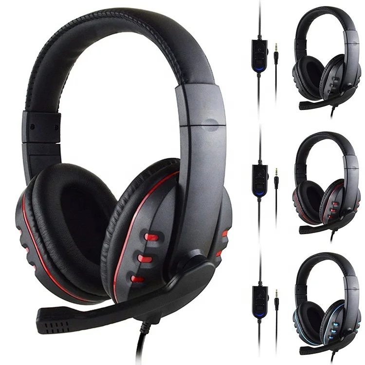 3.5mm Gaming Mic Headset Stereo Surround Headphone For Playstation 3