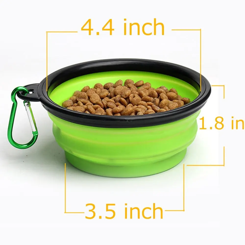 Collapsible Dog Bowl Pet Travel Bowl for Dog Cat Foog Water Easy Foldable Expandable Cup Feeder for Hiking Camping Travelling