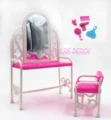 Princess Doll ashion furniture dresser girls birthday gift toilet table For barbie doll accessoriesb Baby Toys