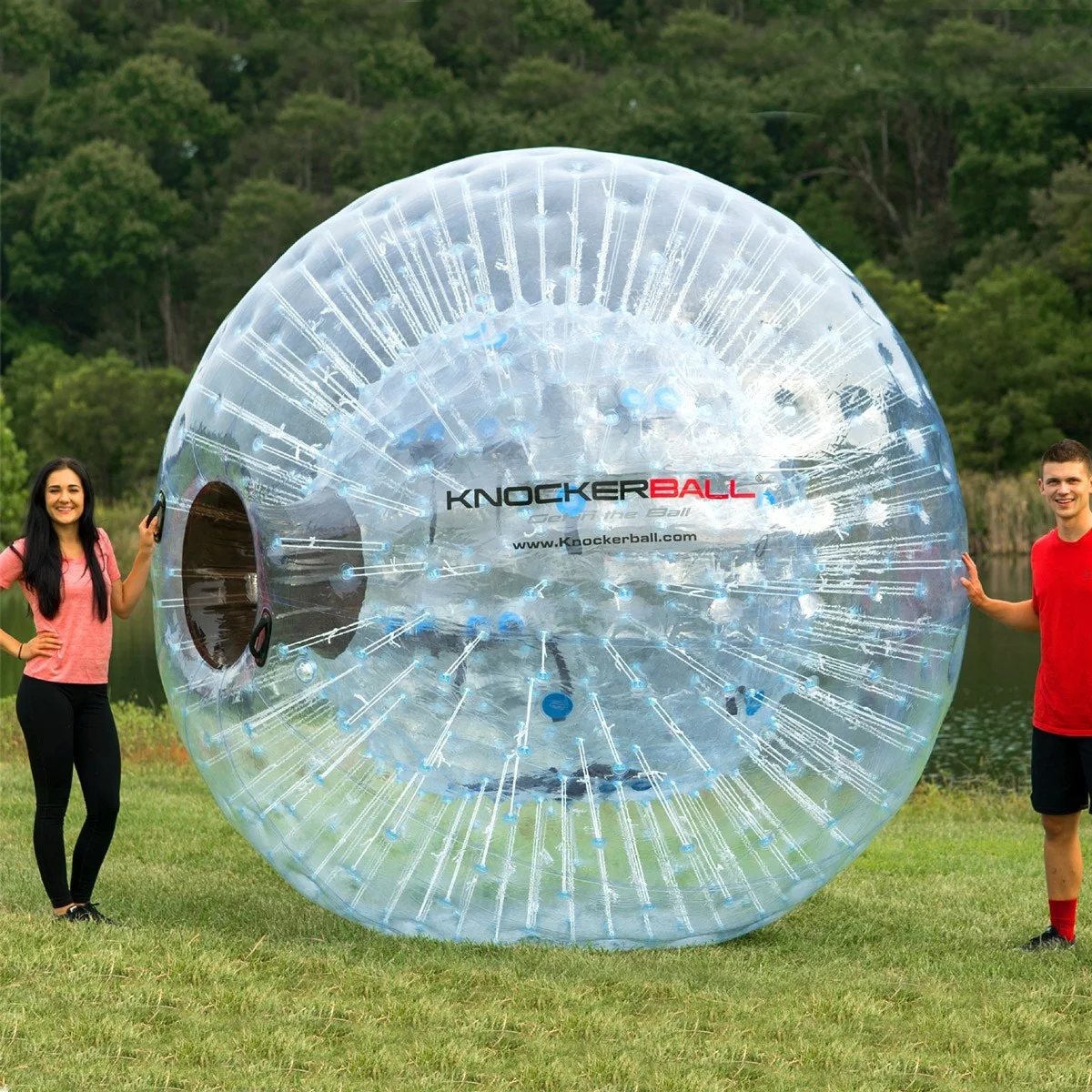 Oho Glass Transparent Inflatable Zorb Ball Human Sized Body Zrob Ball