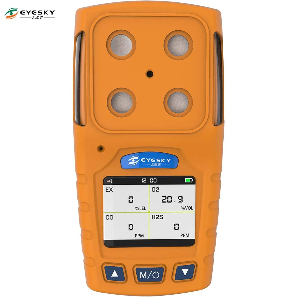 Portable Handhold Battery Power Air Monitoring H2s Gas ...