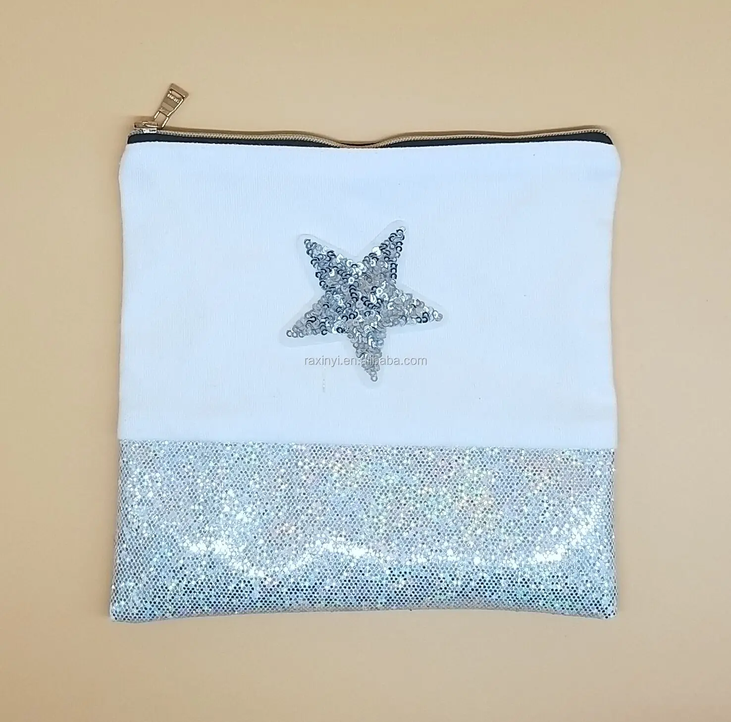Beautiful Shiny Glitter Cosmetic Bag Wholesale Luxury Women Canvas