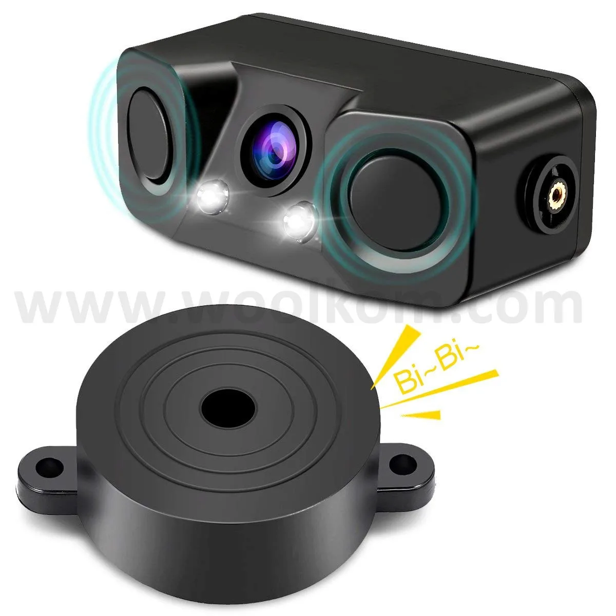 3 In 1 Vehicle Backup Camera Video Parking Sensor Car Reverse Backup