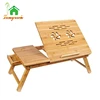 bamboo adjustable standing desk laptop computer stand laptop reading table for bed