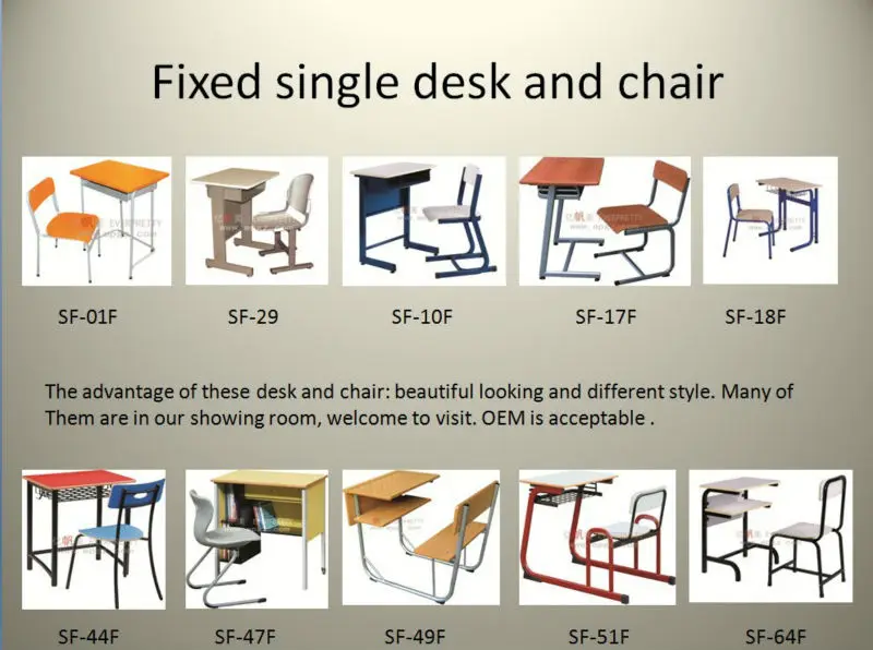 School Furniture Single Desk And Chair,Used School Desks For Sale