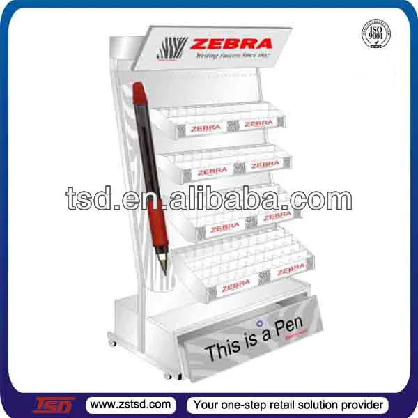 Custom Supermarket Counter Top Acrylic Pen Display Stand Stationery Display Rack Pencil Display
