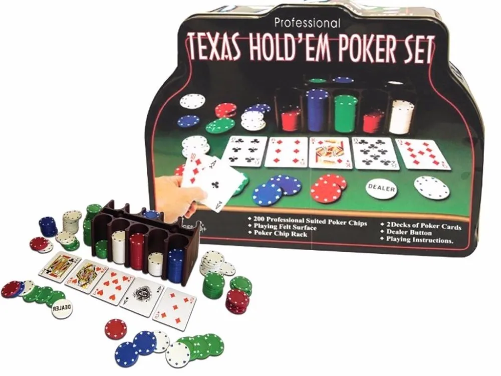 Texas hold em poker set cardinal professional