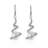 Helical shape with round pearl 925 Sterling Silver line of beauty Stud Earrings