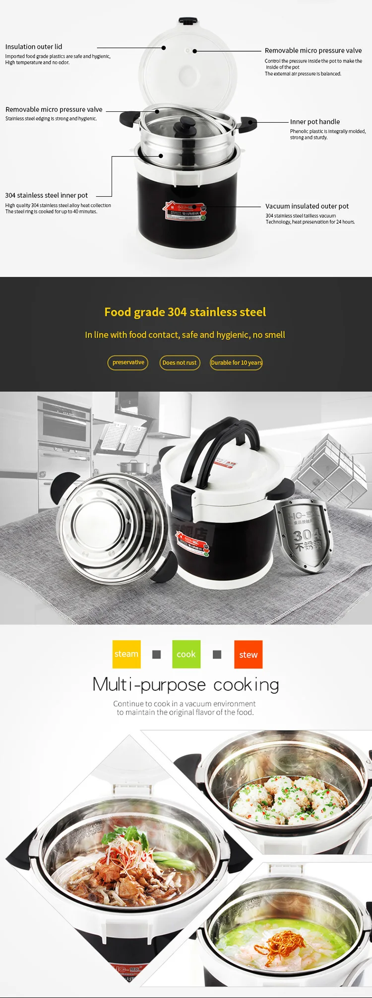 Electric Rice Cooker Thermal Fuse And Aluminum Inner Pot For Rice