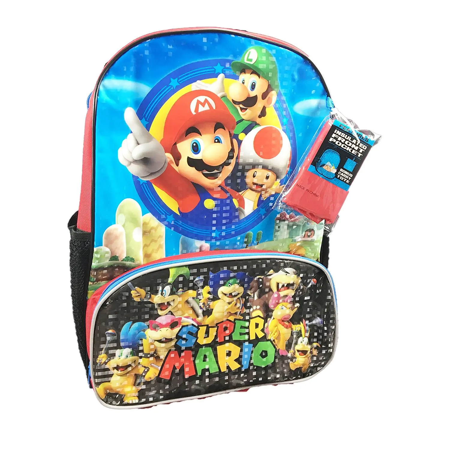 super mario backpack with lunch kit
