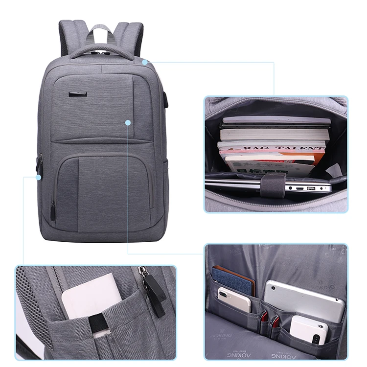 Aoking Smart Citi Trends Secret Compartment Backpack Usb Charging ...