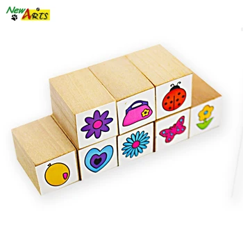 childrens wooden stamp set