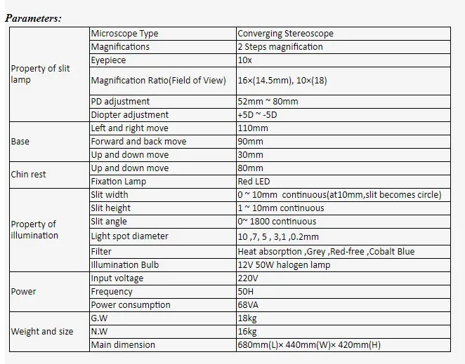 slit lamp microscope