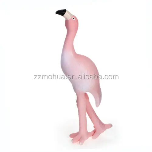 Promotion Eco Friendly Squeaky Rubber Latex Chew Dog Toy Flamingo