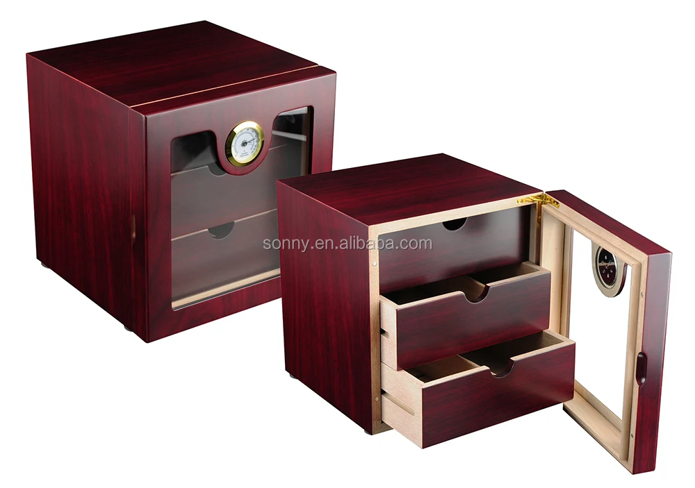 Custom Large Cigar Humidors With 3 Humidifier And 1 Hygrometer