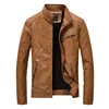 or11057h Manufacturers direct sale men's clothing autumn and winter new PU leather jacket washed thin motorcycle leather coat