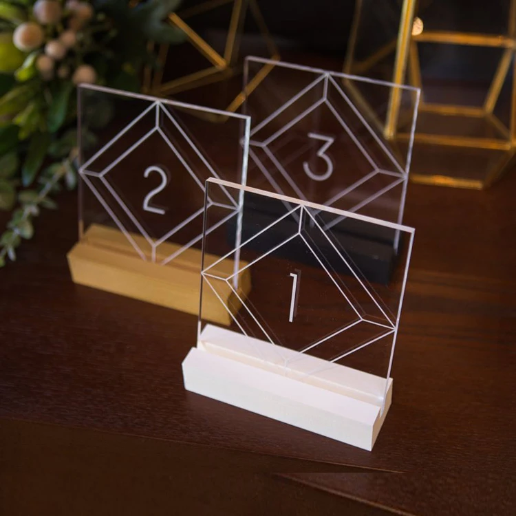 Gold Matte Personalized Acrylic Place Cards Name Settings Wedding