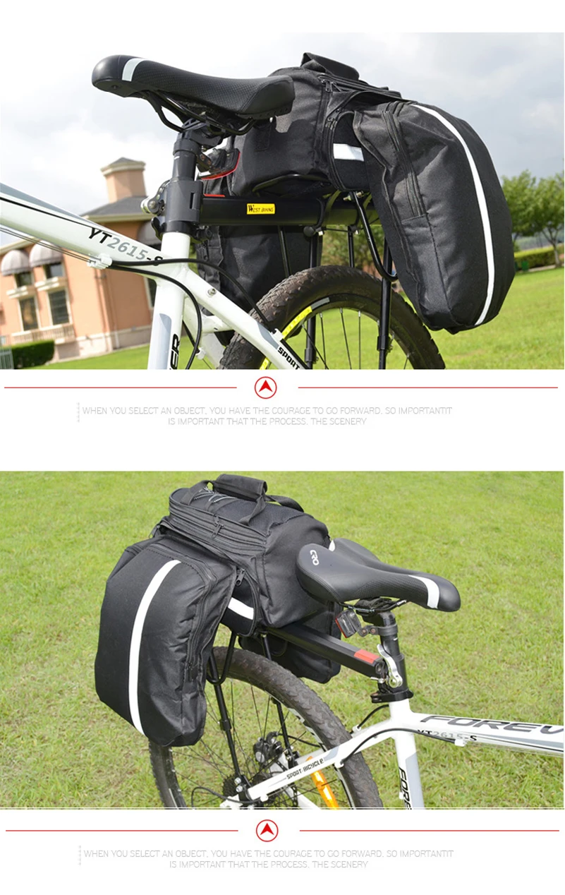 West Biking Bicycle Bmx Carry Bag+rain Cover Handlebar Zipped