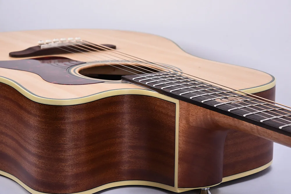 hun-3sd 41英寸固体 sitka spruce top steadn cuatway 原声吉他