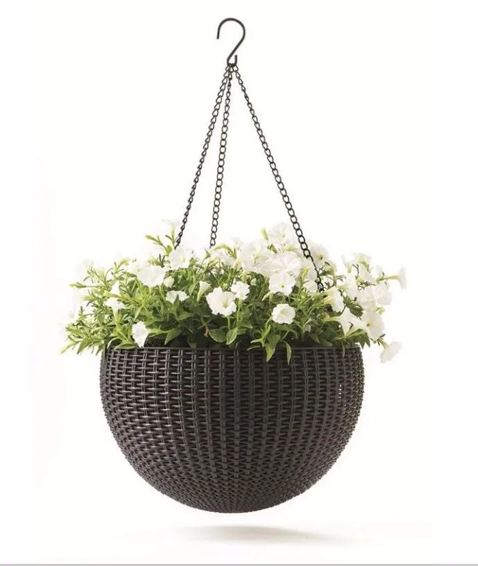 Wholesale Practical Wicker Hanging Basket For Flower With Handle Buy
