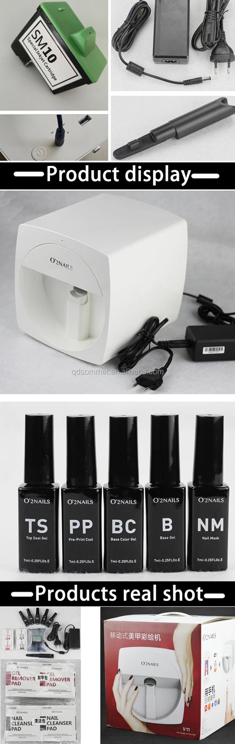 Digital Nail Art Equipment Nail Art Machine O2 Mobile Nail Printing Machine With 1 Year Warranty