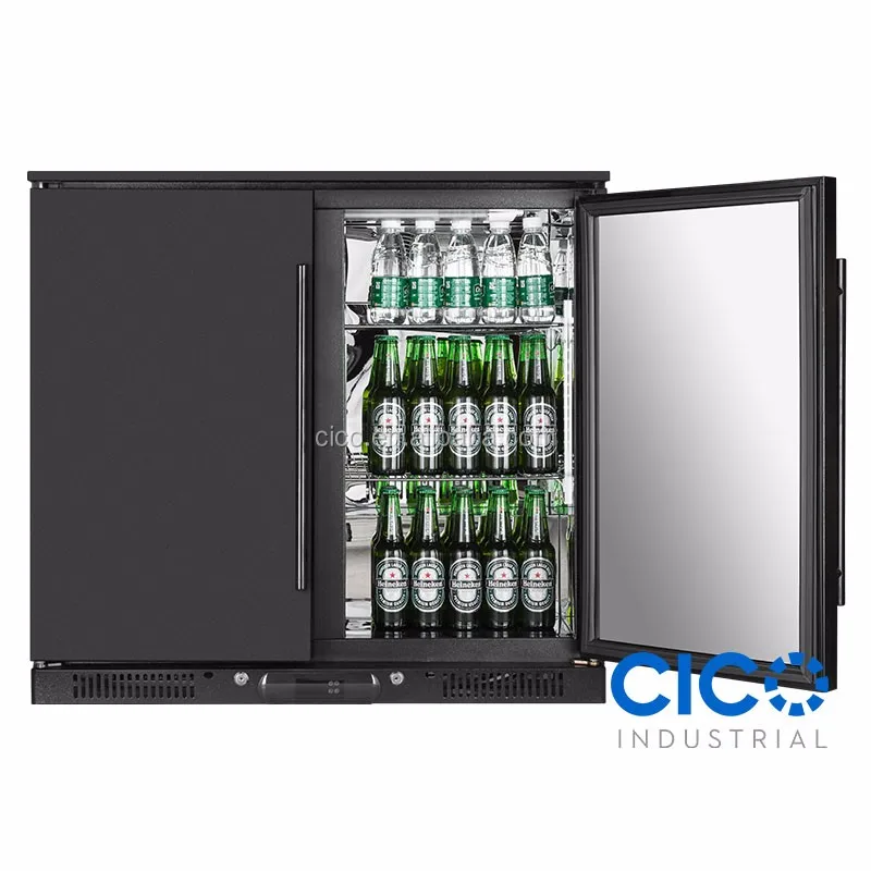208l Two Door Stainless Steel Undercounter Beverage Soft Drinks Wine