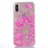 Glitter heart with moving oil for iphone X liquid case