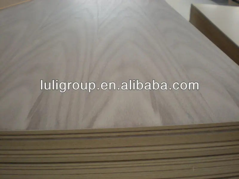 Red Oak Wood Veneer Faced Mdf Board / Veneer Laminated Mdf Board Price ...