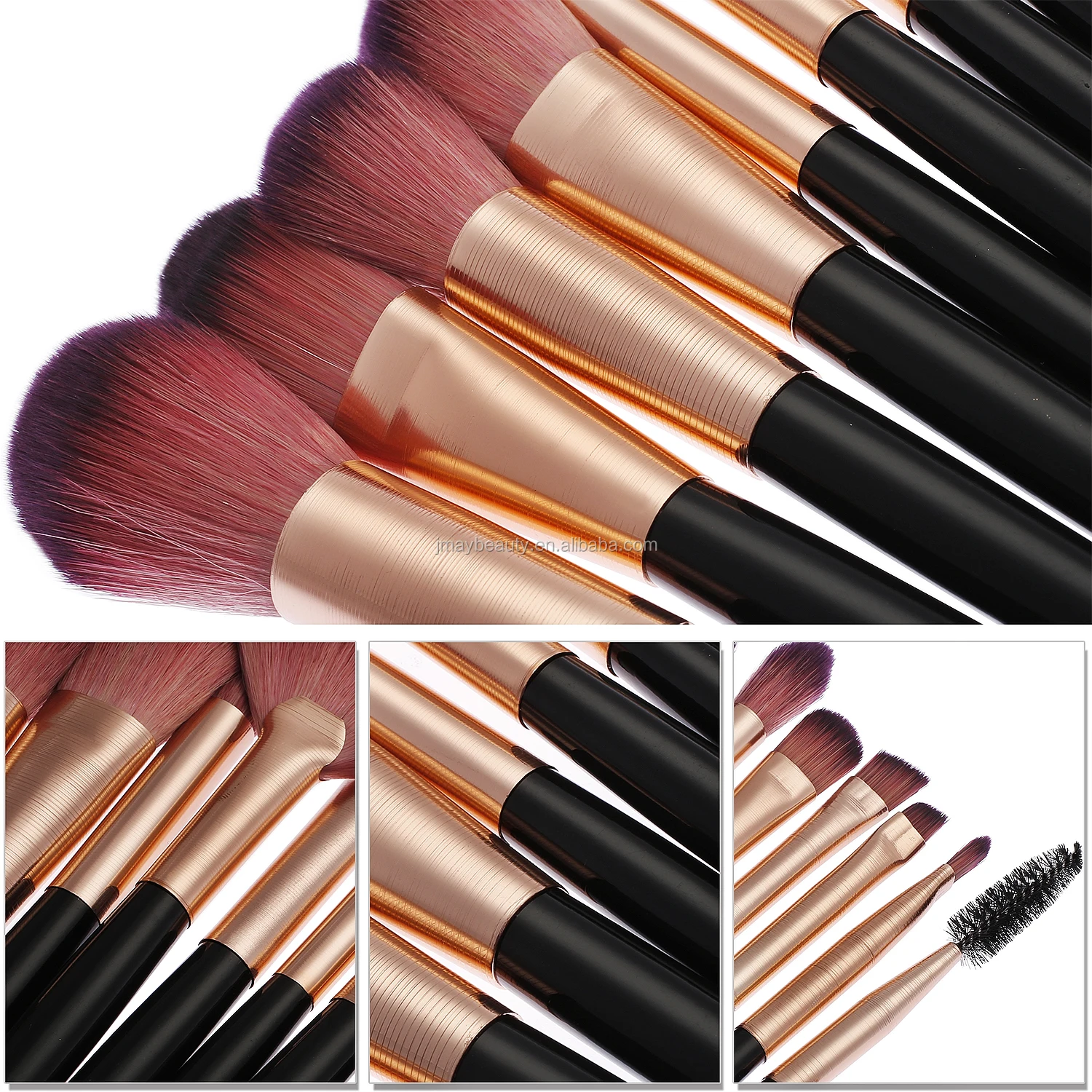 Luxury High End Makeup Brush Set Rose Gold Your Logo Professional