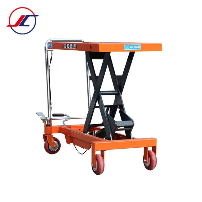 Foot Pedal Mobile Manual Hydraulic Scissor Lift Table Trolley - Buy ...