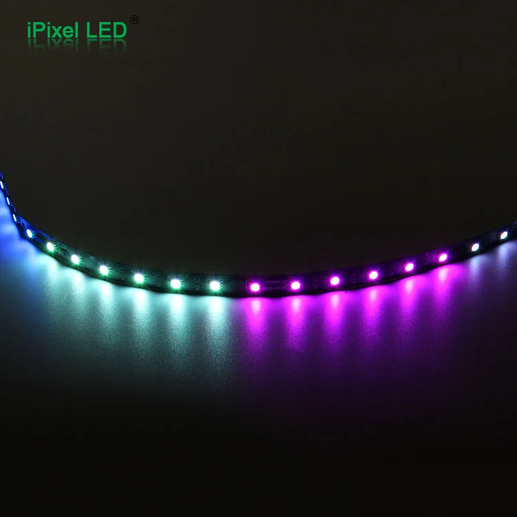 Black dmx 48 led addressable rgb lighting led strip 24v